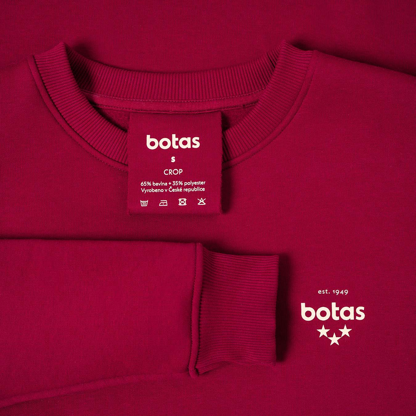Sweatshirt Crop Bordeaux