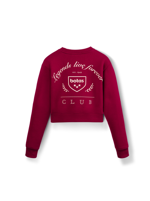 Sweatshirt Crop Bordeaux