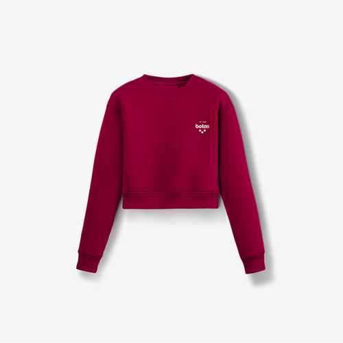 Sweatshirt Crop Bordeaux