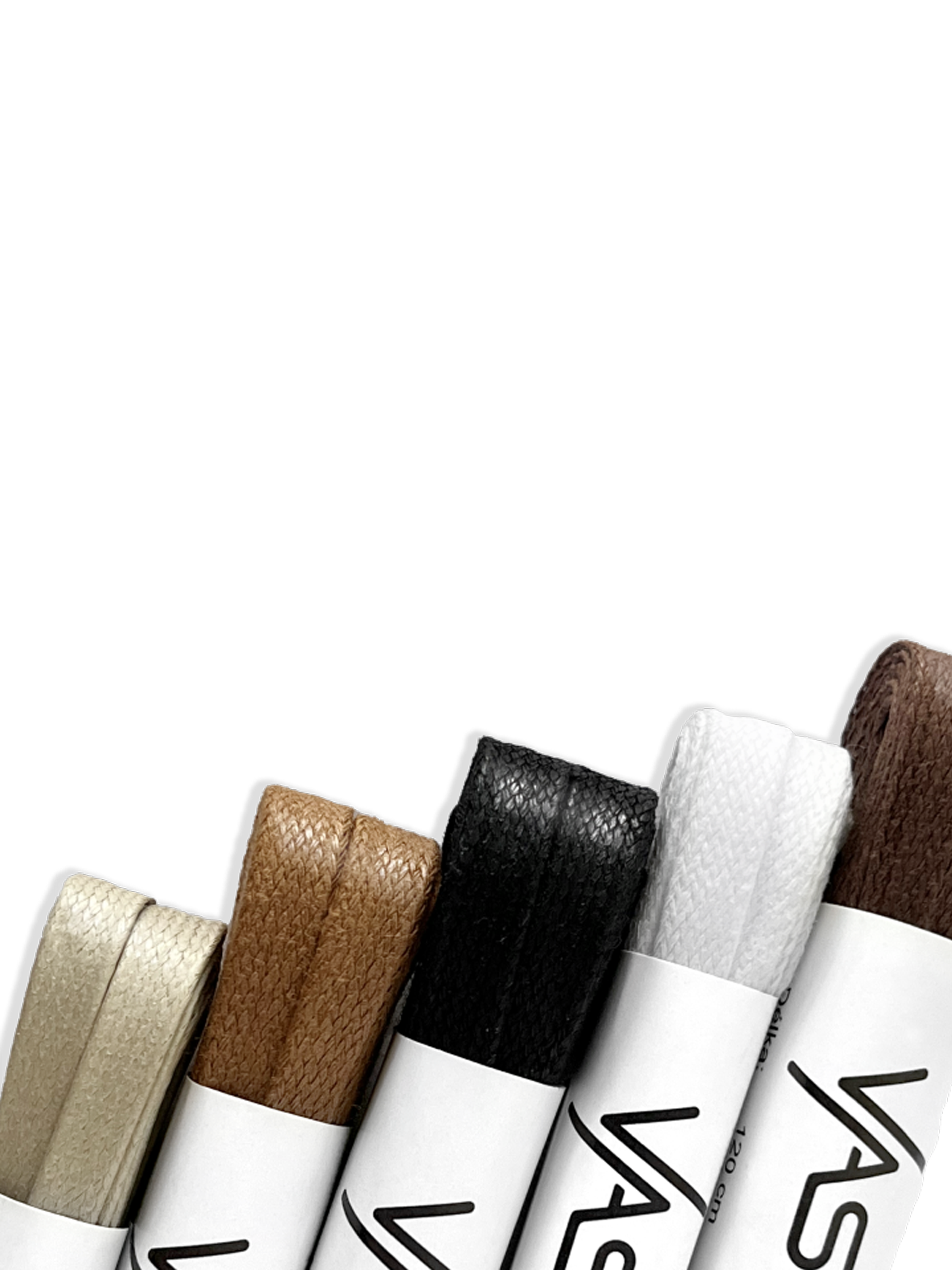 5 x Ploché Voskované Tkaničky Neutrální